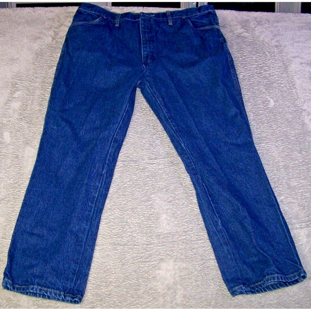 Rustler Jeans Men's 34x30 Dark Blue Denim Straight Leg‎ Style #87621